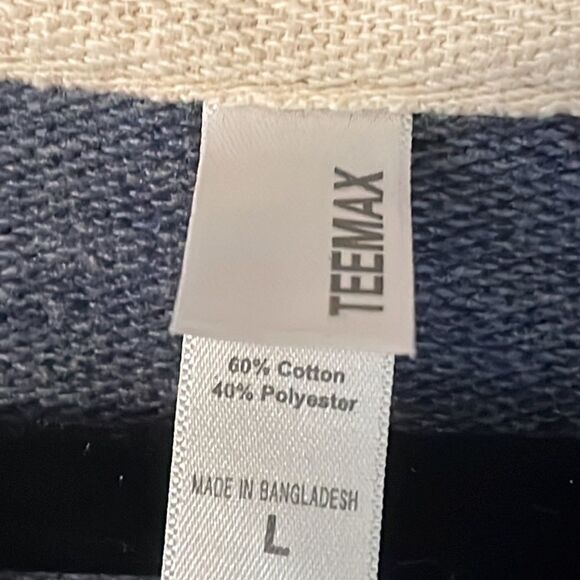 TEEMAX navy French terry “San Francisco” cropped top size Large - Picture 8 of 9